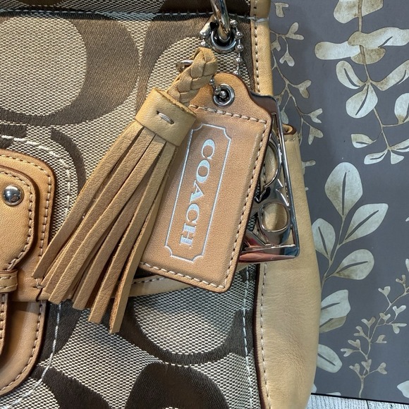 Coach Willis Brown Signature Canvas Tan Leather 70th Anniversary Crossbody Bag - Picture 4 of 16